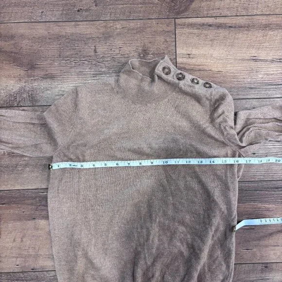 La Maille Sezane Paris Pull Jacob Camel Sweater Womens Small 100% Merino Wool - Picture 4 of 9